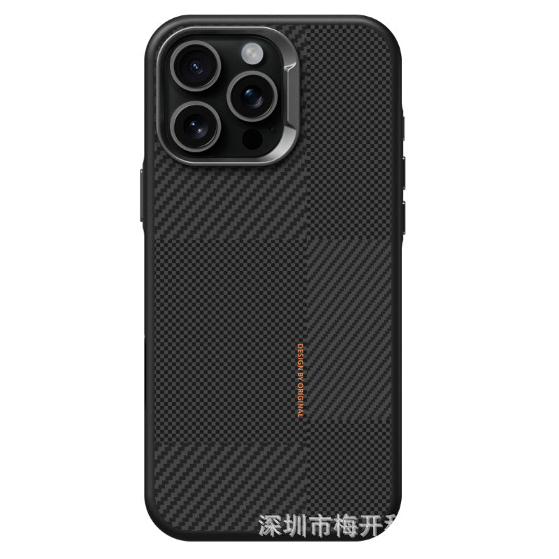 Carbon fiber texture iPhone protective case with Magsafe