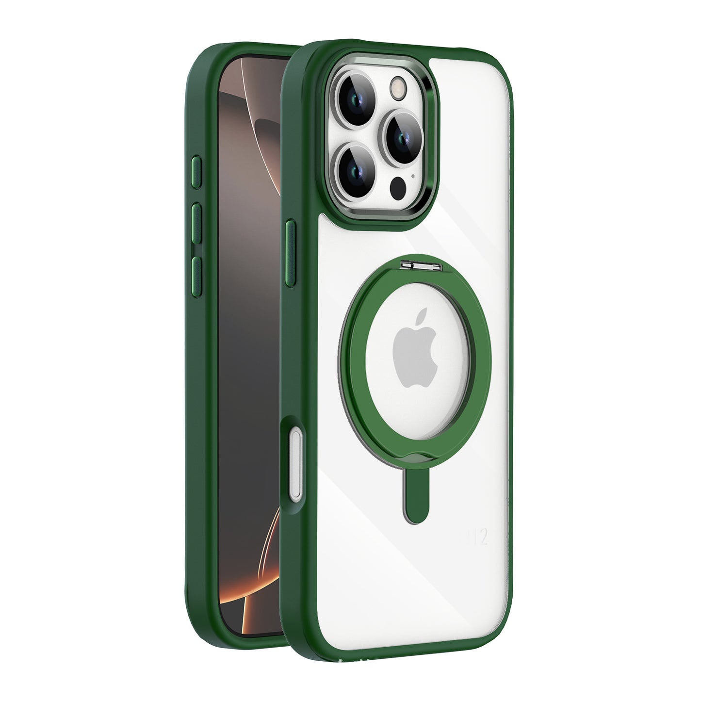 Rotating fulcrum skin-feeling magnetic high-transparency iPhone case