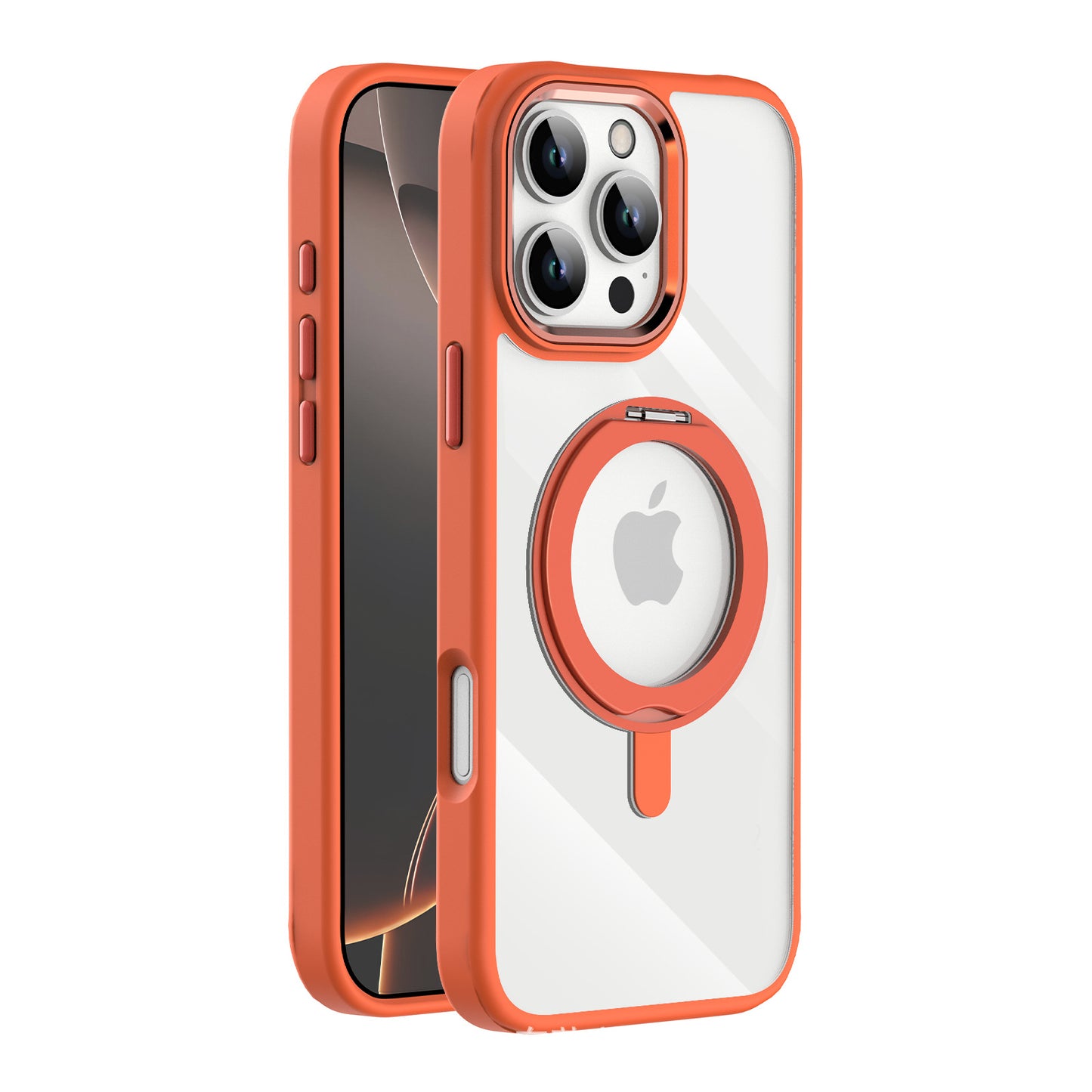 Rotating fulcrum skin-feeling magnetic high-transparency iPhone case