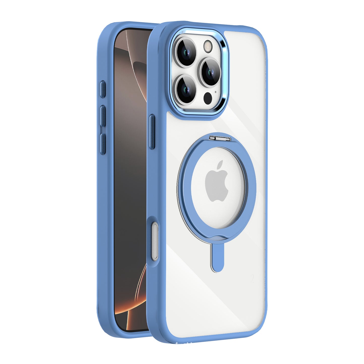 Rotating fulcrum skin-feeling magnetic high-transparency iPhone case