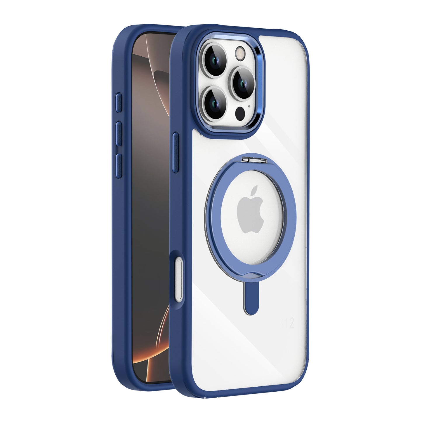 Rotating fulcrum skin-feeling magnetic high-transparency iPhone case