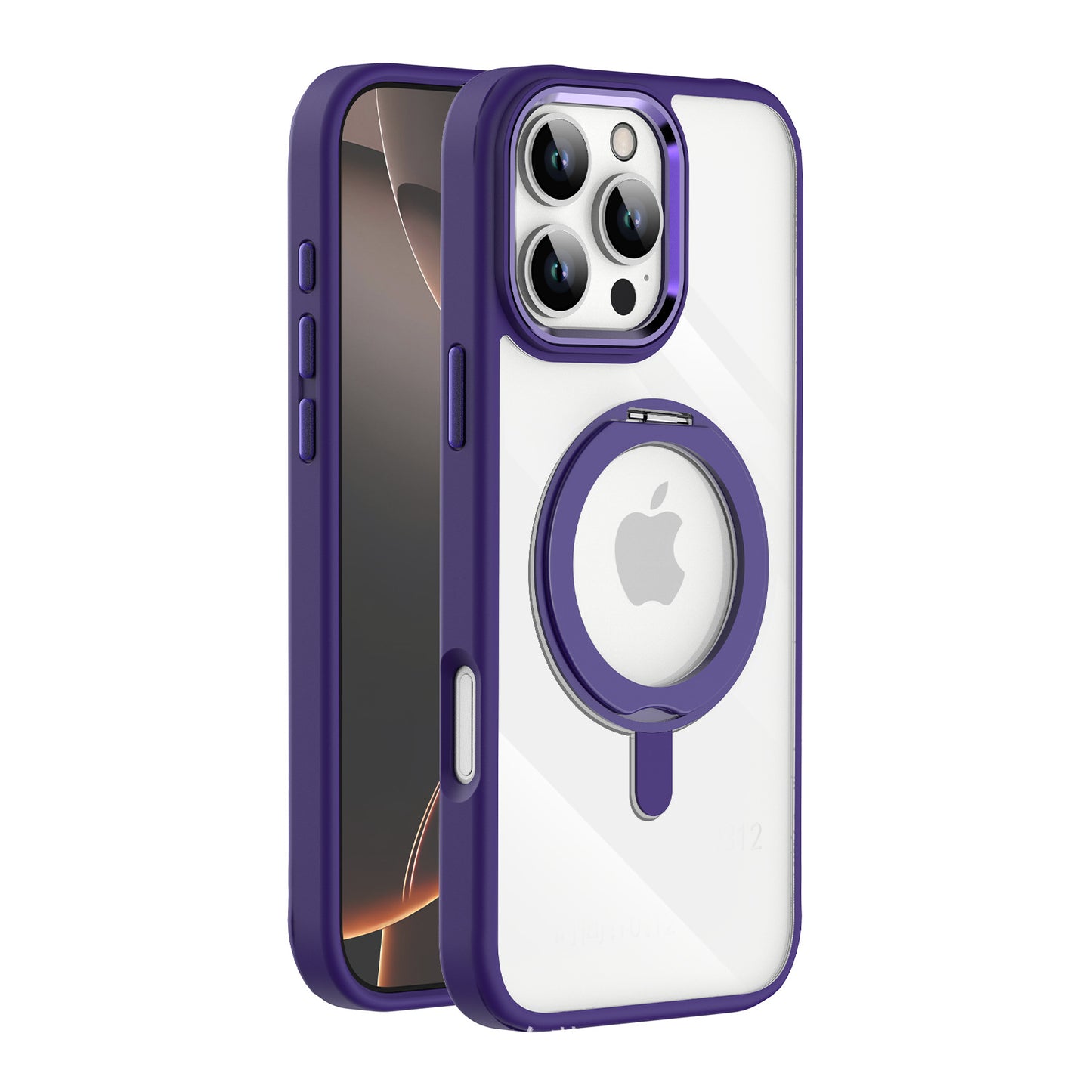 Rotating fulcrum skin-feeling magnetic high-transparency iPhone case